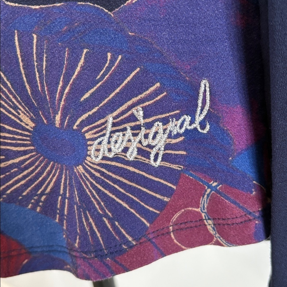 DESIGUAL Long Sleeve Top - Blue and Purple Floral - Picture 6 of 11